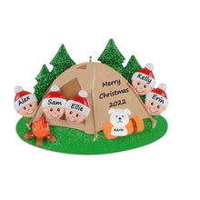 Load image into Gallery viewer, Personalized Christmas Tree Decoration Ornament Christmas Gift Camp Out Family 5