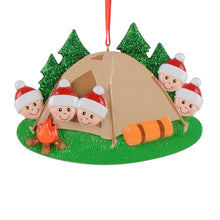 Load image into Gallery viewer, Personalized Christmas Tree Decoration Ornament Christmas Gift Camp Out Family 5