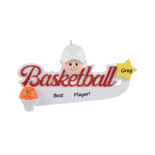 Load image into Gallery viewer, Personalized Christmas Sport Ornament Basketball