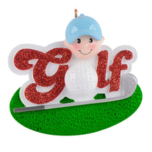 Load image into Gallery viewer, Personalized Christmas Gift Sport Ornament Golf Friend