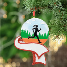 Load image into Gallery viewer, Personalized Christmas Sport Ornament Jogging Girl