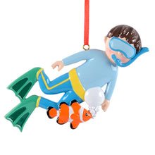 Load image into Gallery viewer, Personalized Christmas Sport Ornament Snorkeling