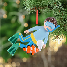 Load image into Gallery viewer, Personalized Christmas Sport Ornament Snorkeling