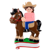 Load image into Gallery viewer, Personalized Christmas Sport Ornament Ridding Girl