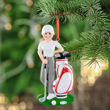 Load image into Gallery viewer, Personalized Christmas Sport Ornament Golf Girl