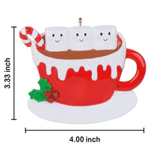 Load image into Gallery viewer, Personalized Christmas Ornament Marshmallo Family 3