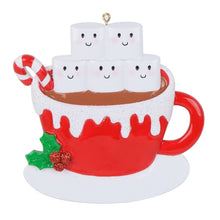 Load image into Gallery viewer, Personalized Christmas Ornament Marshmallo Family 5