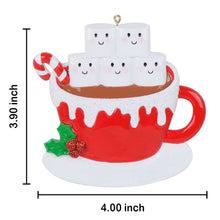 Load image into Gallery viewer, Personalized Christmas Ornament Marshmallo Family 5