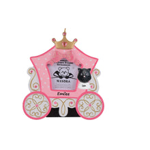 Load image into Gallery viewer, Christmas Personalized Ornament Princess Carriage Photo Frame
