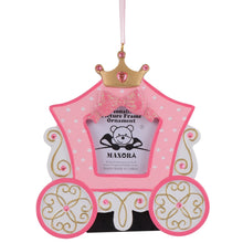 Load image into Gallery viewer, Christmas Personalized Ornament Princess Carriage Photo Frame