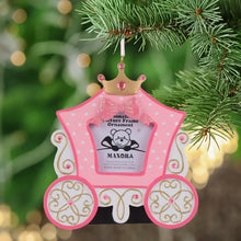 Load image into Gallery viewer, Christmas Personalized Ornament Princess Carriage Photo Frame