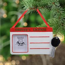 Load image into Gallery viewer, Personalized Christmas Gift Ornament Photo Frame Driver's License