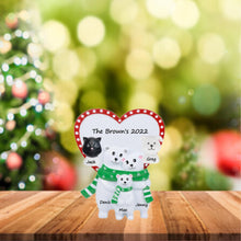 Load image into Gallery viewer, Personalized Gift Christmas Decoation Ornament Polar Bear Table Top Family 3