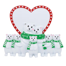 Load image into Gallery viewer, Personalized Christmas Gift Polar Bear Table Top Family 7