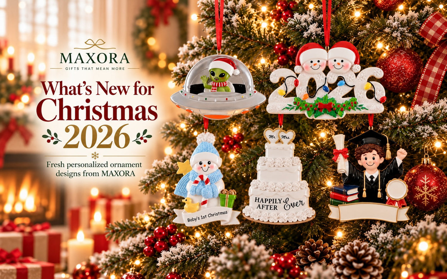 MAXORA personalized Christmas ornaments for Christmas 2026