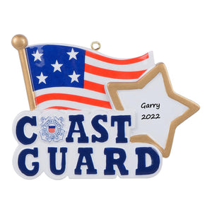 Personalized Army Gift Christmas Decoration Ornament Coast Guard