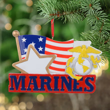 Load image into Gallery viewer, Personalized Christmas Ornament Marines
