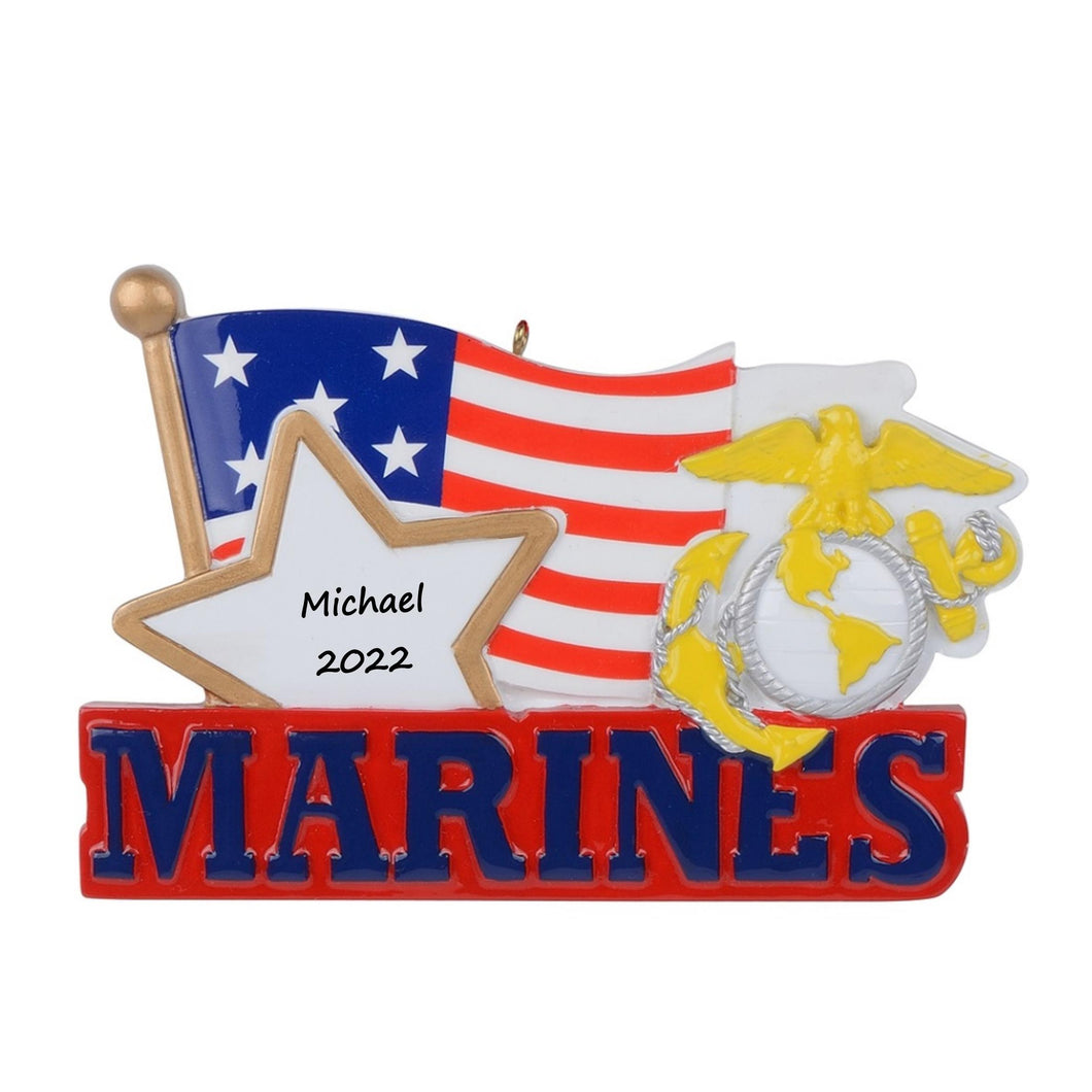 Personalized Christmas Ornament Marines
