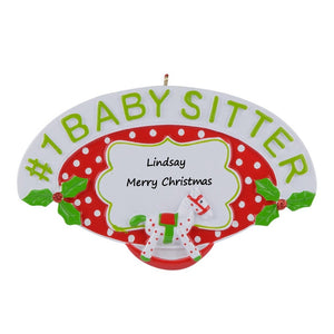 Personalized Gift Christmas Decoration Ornament for Baby Sitter