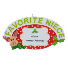 Load image into Gallery viewer, Christmas Personalized Ornament Favorite Niece
