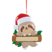 Load image into Gallery viewer, Personalized Christmas Gift Ornament Sloth Family 1
