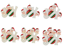 Load image into Gallery viewer, Personalized Christmas Ornament JOY Family
