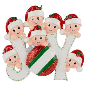 Personalized Christmas Ornament JOY Family