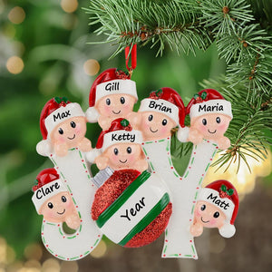 Personalized Gift For Family Christmas Tree Deco Ornament JOY