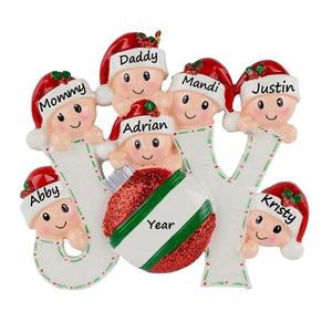 Personalized Christmas Ornament JOY Family 7