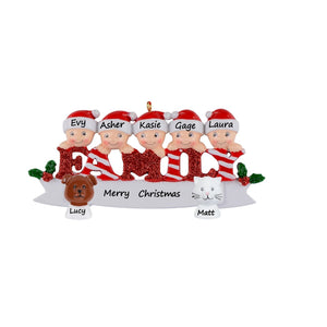 Personalized Christmas Ornament Sparkle Family