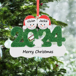 Personalized Christmas Ornament Snowman Year Family