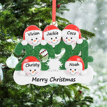 Load image into Gallery viewer, Personalized Christmas Ornament Snowman Year Family

