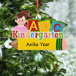 Kindergarten Christmas Personalize Ornament Boy/Girl