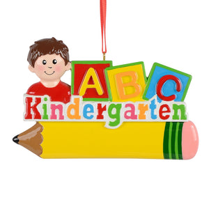 Kindergarten Christmas Personalize Ornament Boy/Girl