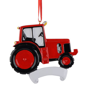 Christmas Personalized Ornament Tractor Red/Green/Blue