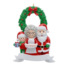 Load image into Gallery viewer, Personalized Christmas Gift Family Ornament Santa Family
