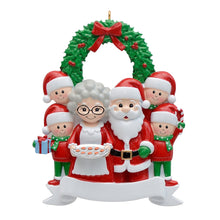 Load image into Gallery viewer, Personalized Christmas Gift Family Ornament Santa Family
