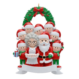 Personalized Christmas Ornament Santa Family