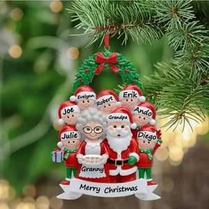 Personalized Christmas Gift Family Ornament Santa Family