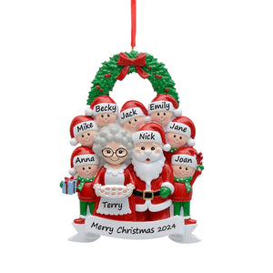 Personalized Ornament Christmas Gift Santa family 9