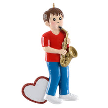 Load image into Gallery viewer, Personalized Christmas Ornament Saxophone Girl/Boy
