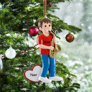 Personalized Christmas Ornament Saxophone Girl/Boy