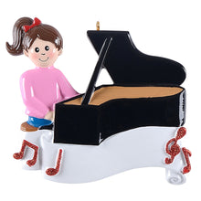 Load image into Gallery viewer, Personalized Gift Christmas Ornament Piano Girl/Boy
