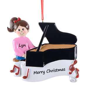 Personalized Gift Christmas Ornament Piano Girl/Boy