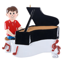 Load image into Gallery viewer, Personalized Gift Christmas Ornament Piano Girl/Boy
