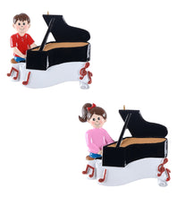 Load image into Gallery viewer, Personalized Gift Christmas Ornament Piano Girl/Boy
