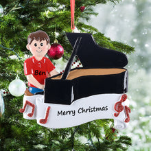 Load image into Gallery viewer, Personalized Gift Christmas Ornament Piano Girl/Boy
