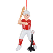 Load image into Gallery viewer, Personalized Baseball Boy Ornament Ideal Christmas Keepsake for Sports Fans
