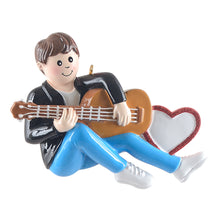 Load image into Gallery viewer, Personalized Christmas Ornament for Guitar Boy Music Lover’s Keepsake
