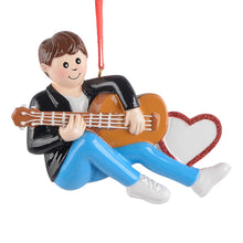 Load image into Gallery viewer, Personalized Christmas Ornament for Guitar Boy Music Lover’s Keepsake
